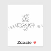 ビーガンミニマルタイポグラフィ シール (シート)