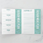 ビーガンミールプランナー |ショッピングリストのダウンロード カード (内部)