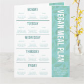 ビーガンミールプランナー |ショッピングリストのダウンロード カード (黄色い花)