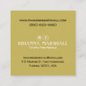 ビーガンメイクアップアーティストスクウェア スクエア名刺 (裏面)