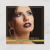 ビーガンメイクアップアーティストスクウェア スクエア名刺 (正面)