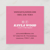 ビーガンメイクアップアーティストスクウェア スクエア名刺 (裏面)