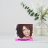 ビーガンメイクアップアーティスト スクエア名刺 (スタンド正面)