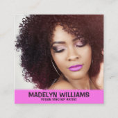 ビーガンメイクアップアーティスト スクエア名刺 (正面)