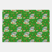 ビーガンメリークリスマスおもしろいトルコ ラッピングペーパーシート (正面3)