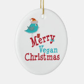 ビーガンメリークリスマス セラミックオーナメント (右)