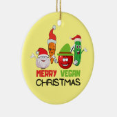 ビーガンメリークリスマス セラミックオーナメント (右)