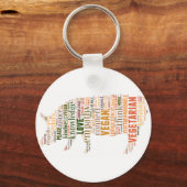 ビーガンモザイク キーホルダー (正面)