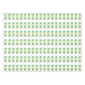 ビーガンライフスタイルパターングリーン テーブルクロス (正面(横))