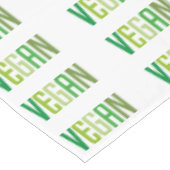 ビーガンライフスタイルパターングリーン テーブルクロス (アングル)