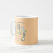 ビーガンライフスタイル及びエコフレンドリー贈与 コーヒーマグカップ (正面左)