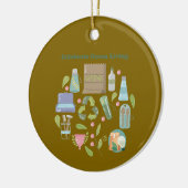 ビーガンライフスタイル及びエコフレンドリー贈与 セラミックオーナメント (左)