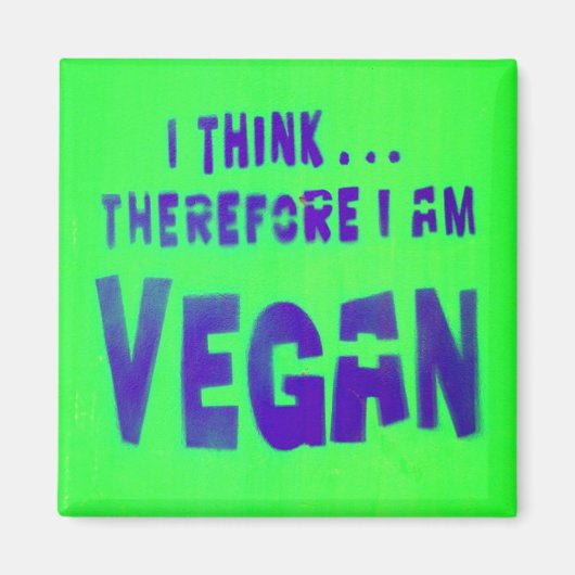 ビーガンラブアニマル食べ植物 マグネット (正面)