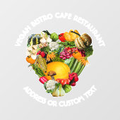 ビーガンレストランカフェ又はビストロオーナー ウィンドウサイン (シート)