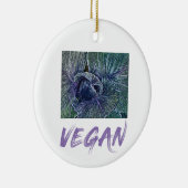 ビーガンレッドキャベツヴィンテージギフト セラミックオーナメント (右)