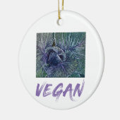 ビーガンレッドキャベツヴィンテージギフト セラミックオーナメント (左)