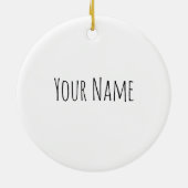 ビーガンレッドキャベツヴィンテージギフト セラミックオーナメント (裏面)