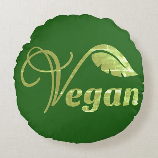ビーガンロゴリーフ ラウンドクッション (正面)