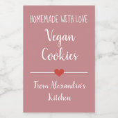 ビーガンヴィンテージピンク フードラベル (シングルラベル)