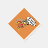 ビーガン七面鳥ナプキンに感謝 スタンダードカクテルナプキン (角)