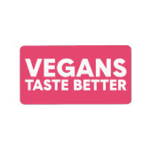 ビーガン上訴 ラベル (正面)