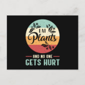 ビーガン動物ベジタリアンレトロビーガニズムおもしろいギフト ポストカード (正面)