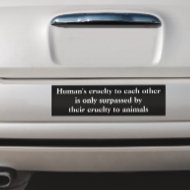ビーガン動物愛護虐待 バンパーステッカー