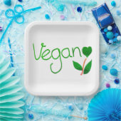 ビーガン印刷プレート  ペーパープレート (パーティー)