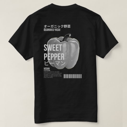 ビーガン収集 Tシャツ (デザイン裏面)