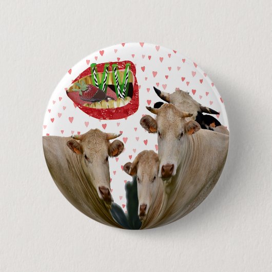 ビーガン声 缶バッジ (正面)