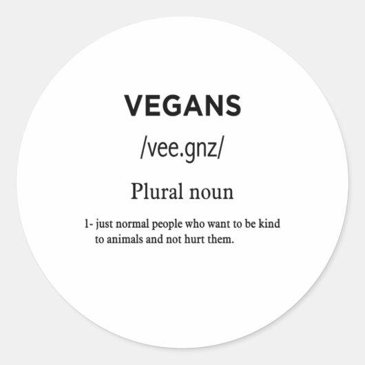 ビーガン定義 ラウンドシール (正面)