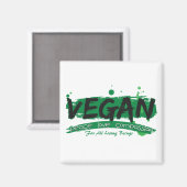 ビーガン平和の愛の慈悲 マグネット (正面/裏面)