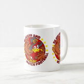 ビーガン幸せな感謝祭の七面鳥サッカー コーヒーマグカップ (正面右)