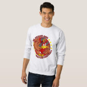 ビーガン幸せな感謝祭の七面鳥サッカー スウェットシャツ (正面フル)