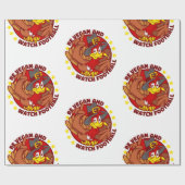 ビーガン幸せな感謝祭の七面鳥サッカー ラッピングペーパー (フラット)