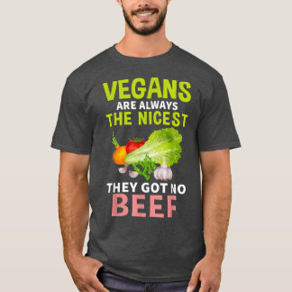 ビーガン得No牛肉ビーガンデザインフルーティリアン Tシャツ