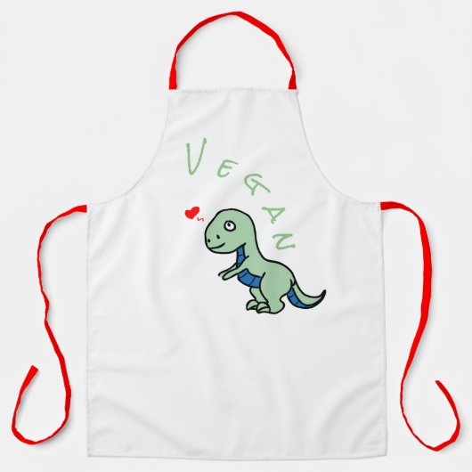 ビーガン恐竜の種類ディノラブアニマル エプロン (正面)