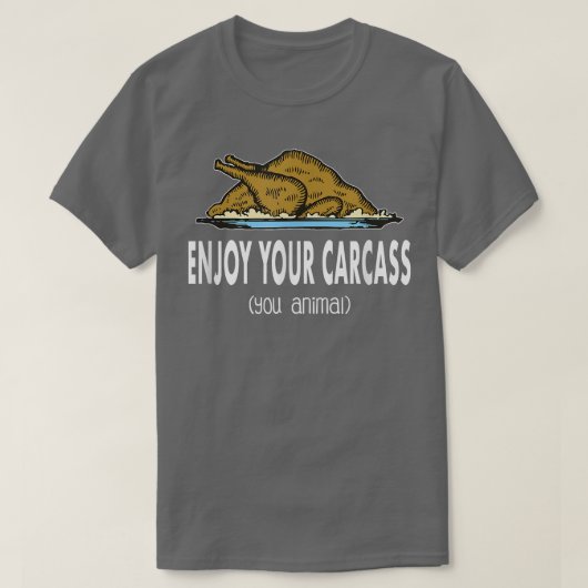 ビーガン感謝祭おもしろいベジタリアントルコ Tシャツ (デザイン正面)