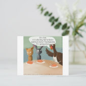 ビーガン感謝祭おもしろい シーズンポストカード (スタンド正面)