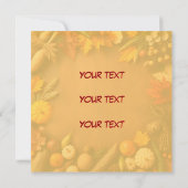 ビーガン感謝祭ディナー 招待状 (裏面)