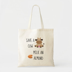ビーガン救a Cow Milkとアーモンドが再生可能 トートバッグ