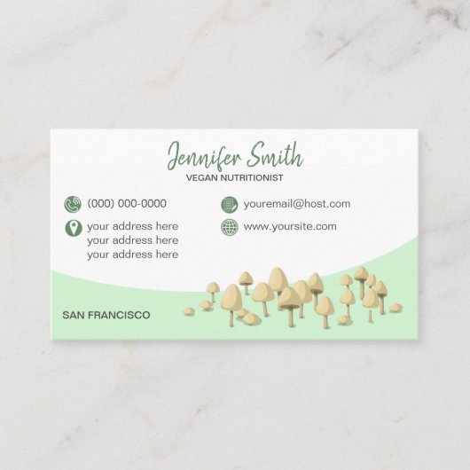 ビーガン栄養士プロフェッショナルカード 名刺 (正面)