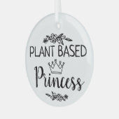 ビーガン植物に基づくプリンセスフローラ ガラスオーナメント (正面左)