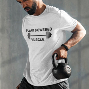 ビーガン植物の動力筋重量ベジタリアン Tシャツ