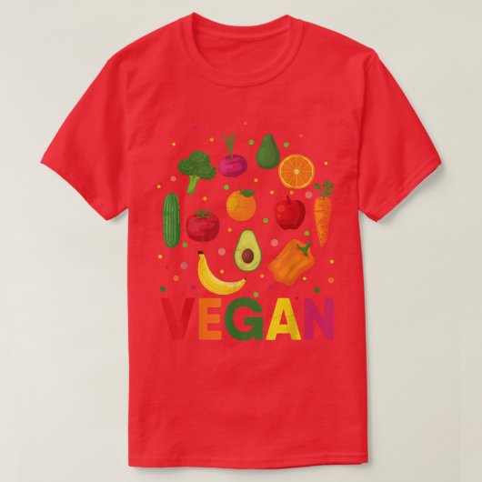 ビーガン植物ベースのベジタリアンダイエットビーガニズム野菜 Tシャツ (デザイン正面)