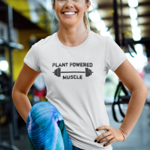 ビーガン植物力筋重量ベジタリアン Tシャツ