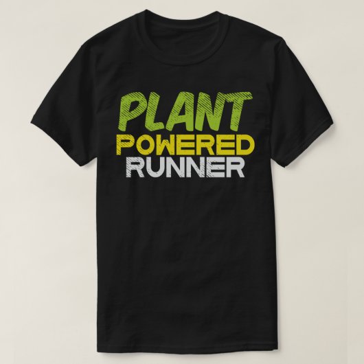 ビーガン植物動力ランナー Tシャツ (デザイン正面)