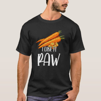 ビーガン私はそれを生ニンジン野菜ベジタリアンが好き Tシャツ