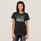 ビーガン筋肉ベジタリアン野菜フードグラフィック Tシャツ (正面フル)