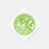 ビーガン紙のナプキンでプレート平和が始まる スタンダードカクテルナプキン (角)